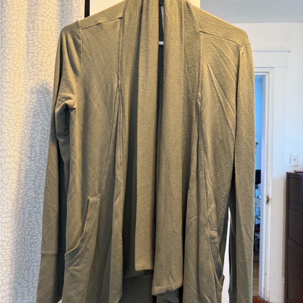 Athleta Sage Green Sweater Shrug